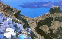 Imerovigli on the Santorini Caldera, Santorini Island Greece -