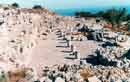 The Ancient Thira Ruins in Santorini island Greece -