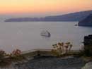 At Sunset time from Fira Outskirts Santorini island Greece