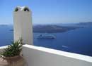 Santorini Island Greece - View of the Volcano for a Hotel Terrace