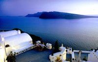 Fanari Villas, Oia, Santorini island, Greece - view of Santorini volcano / click to enlarge image