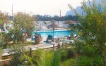 Hotel Rivari garden and pool, santorini island cyclades, Greece / click image to enlarge